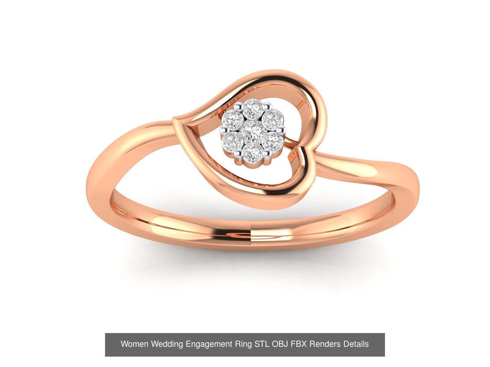 176 Women Ring STL OBJ FBX Renders Details Collection _138