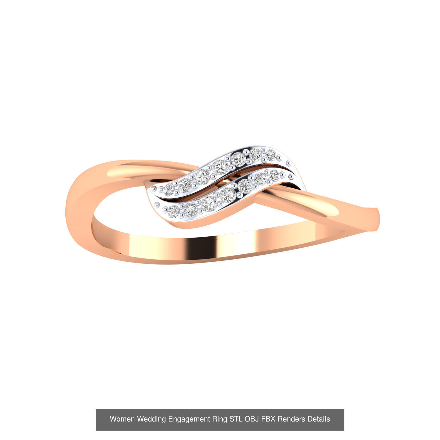 176 Women Ring STL OBJ FBX Renders Details Collection _83