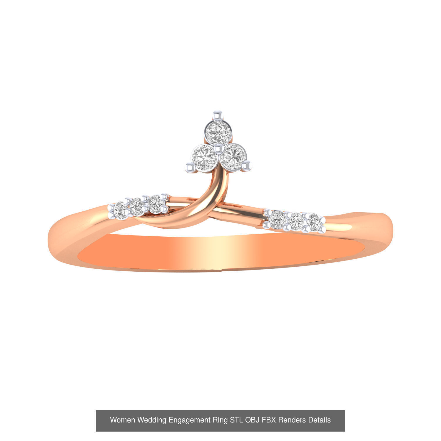 176 Women Ring STL OBJ FBX Renders Details Collection _119