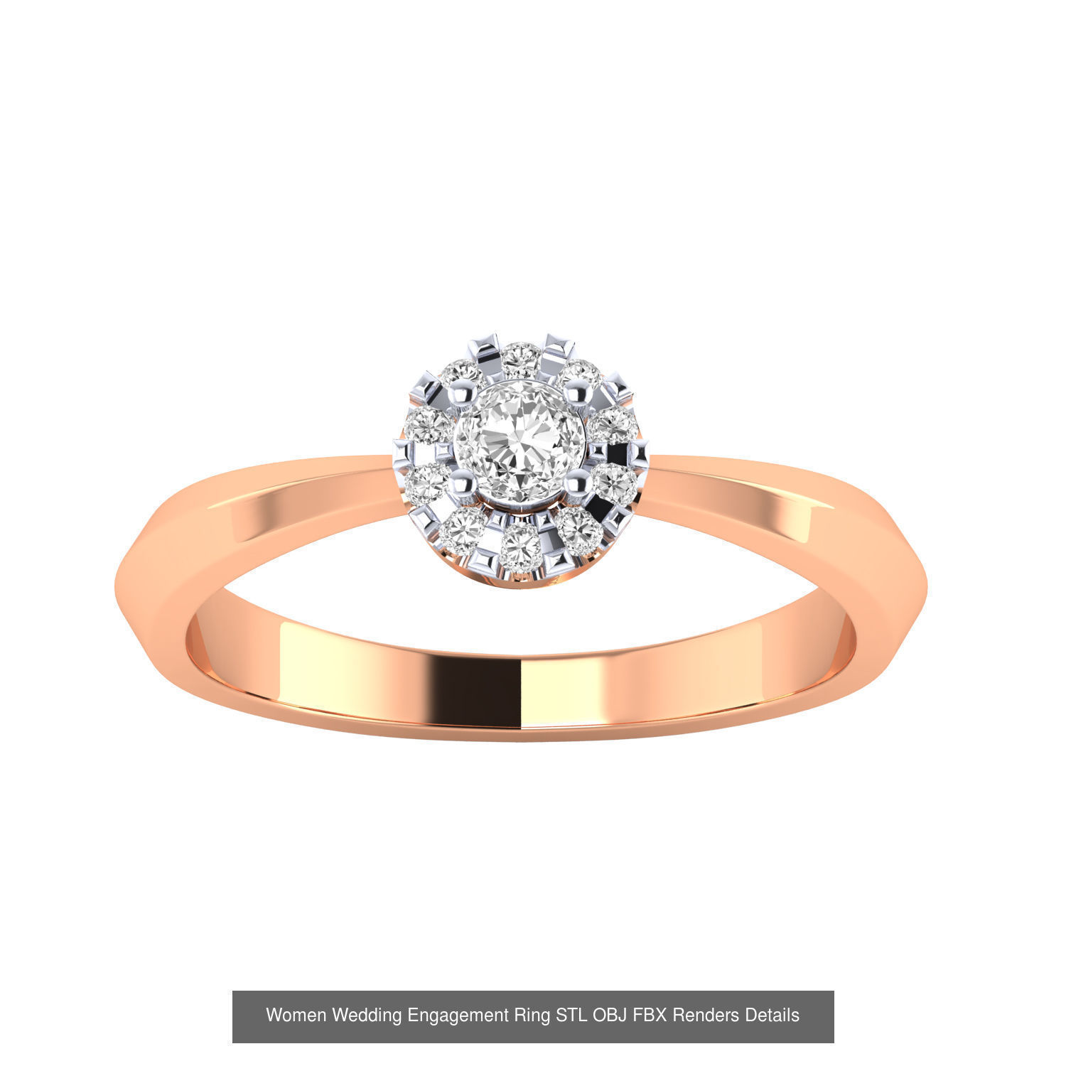 176 Women Ring STL OBJ FBX Renders Details Collection _60