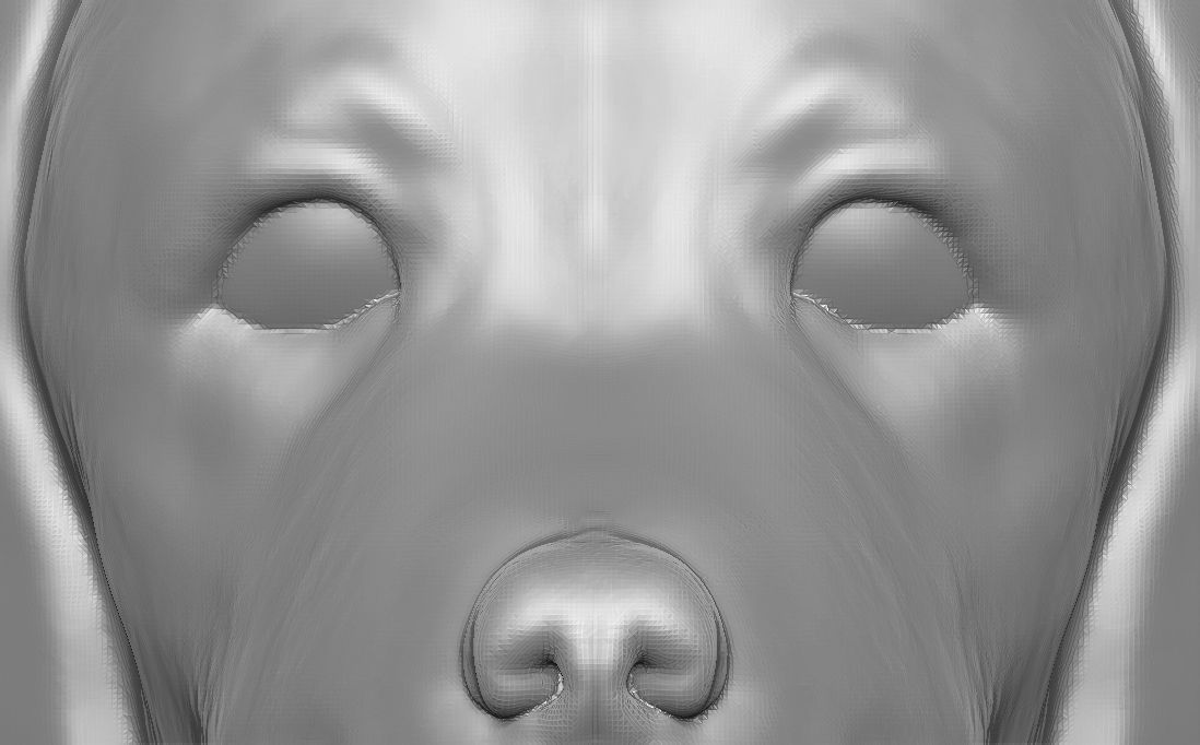 Puppy of Weimaraner dog head for 3D printing 3D print model_15