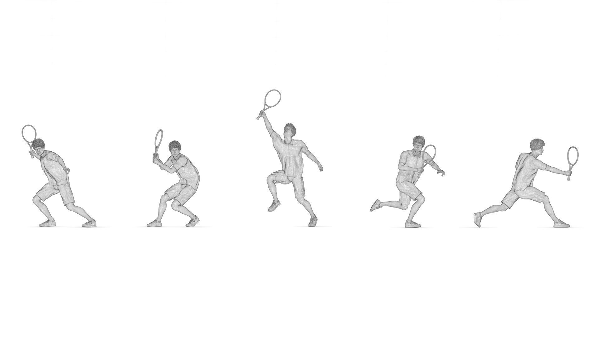 Tennis man 25 figure 3D print model_11