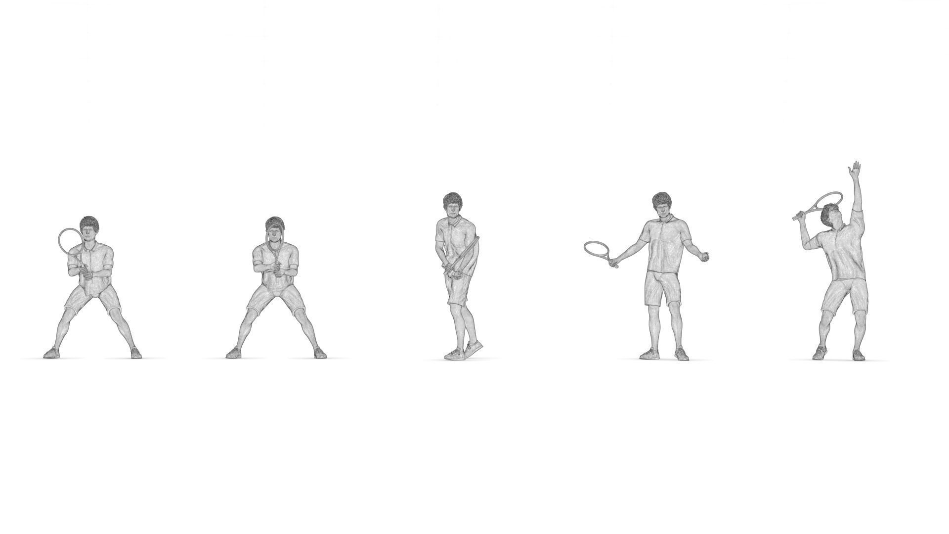 Tennis man 25 figure 3D print model_12