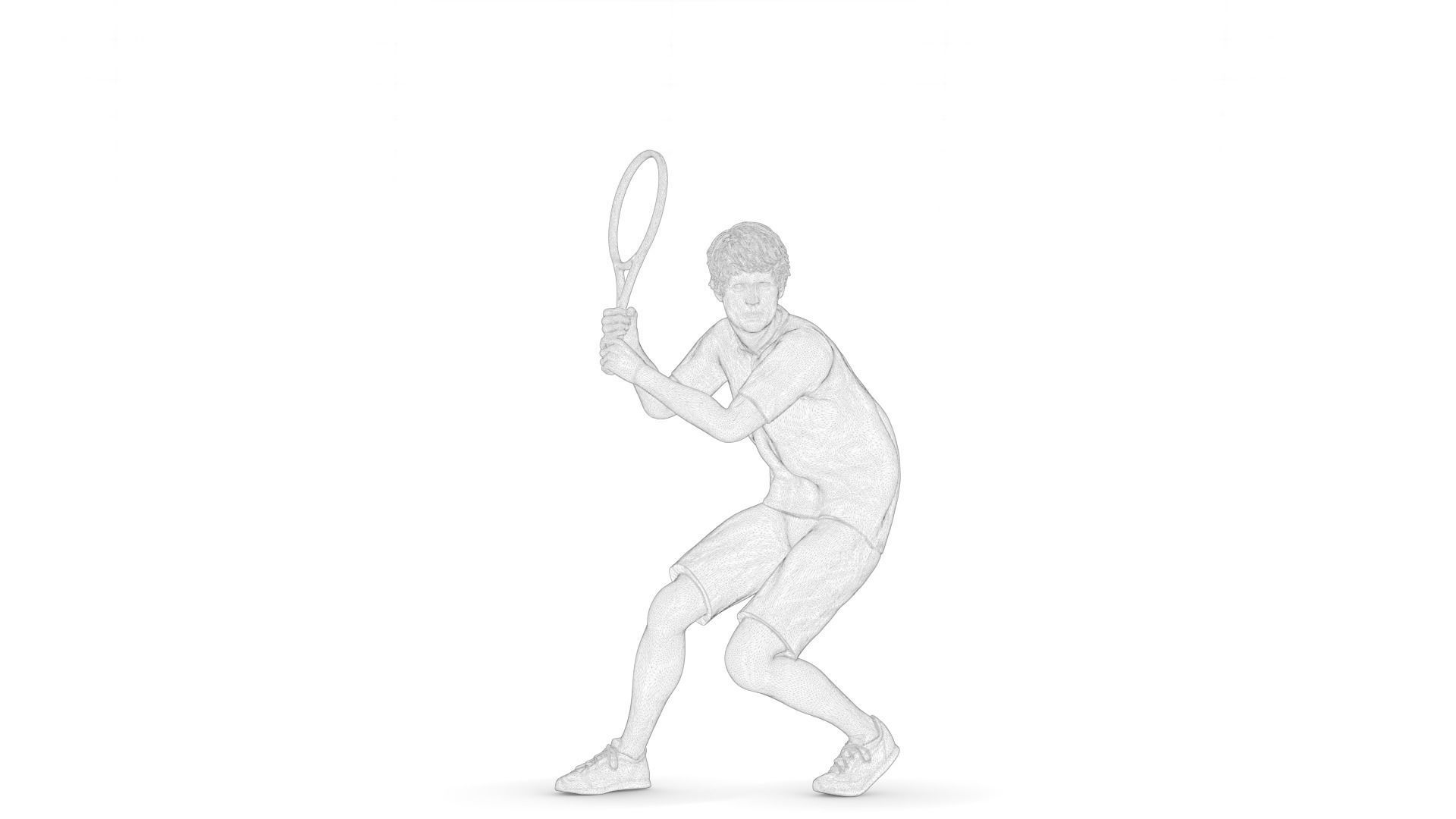 Tennis man 25 figure 3D print model_7