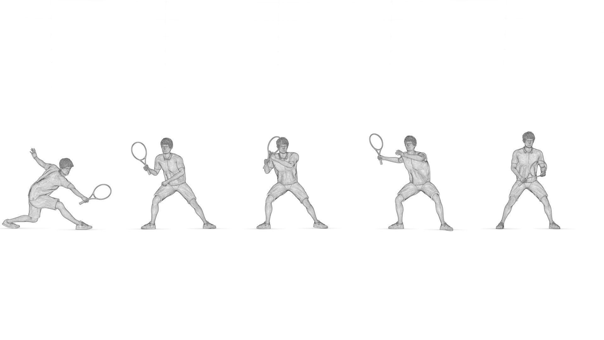 Tennis man 25 figure 3D print model_10