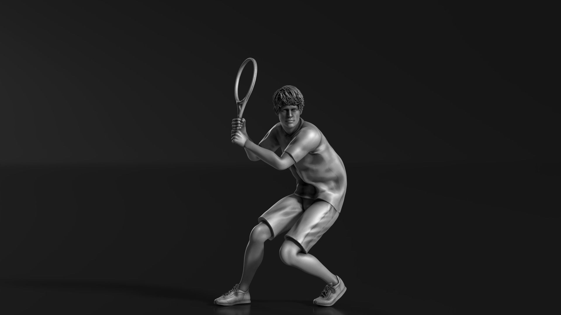 Tennis man 25 figure 3D print model_1