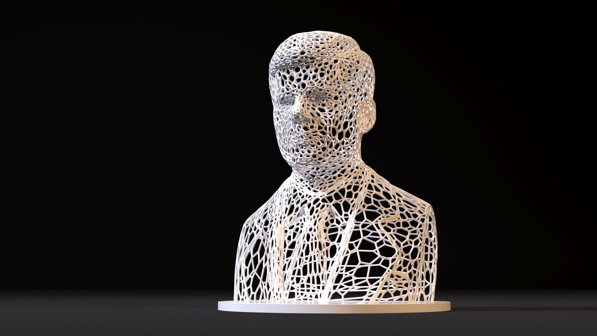 John F Kennedy 3D print model_9