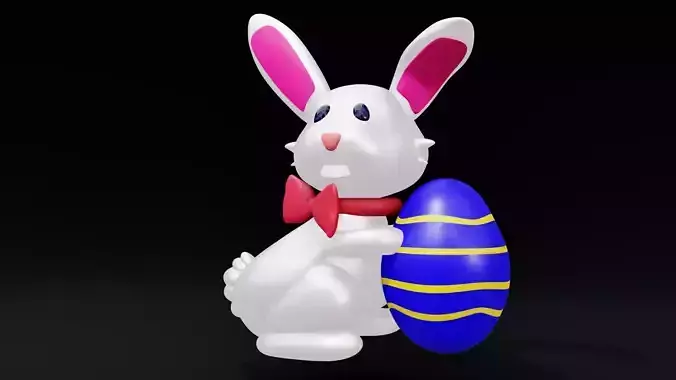 adorable Easter bunny  3D model