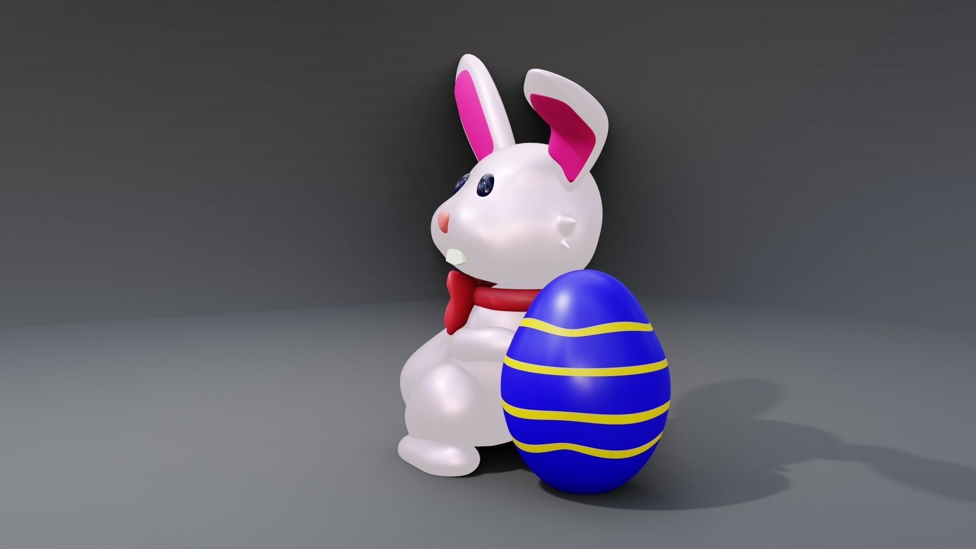 adorable Easter bunny  3D model_5