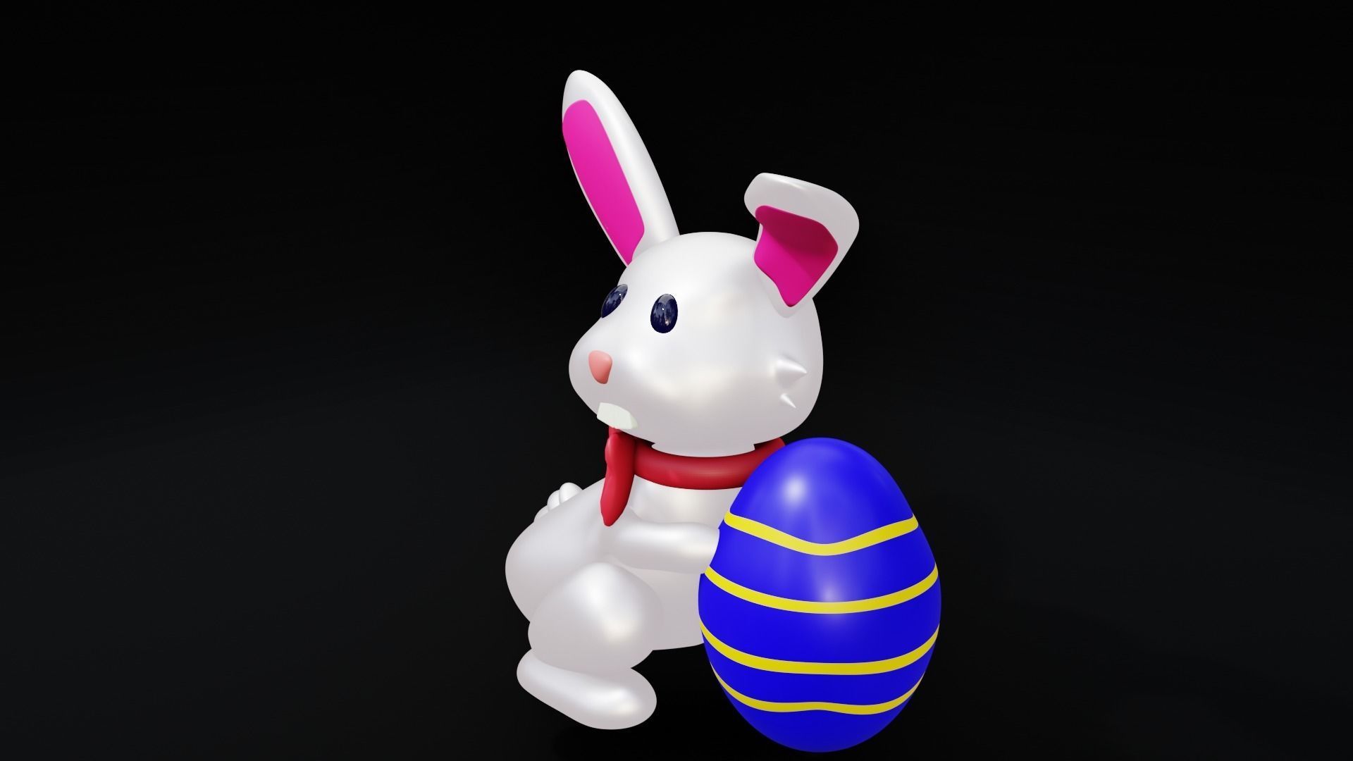 adorable Easter bunny  3D model_2