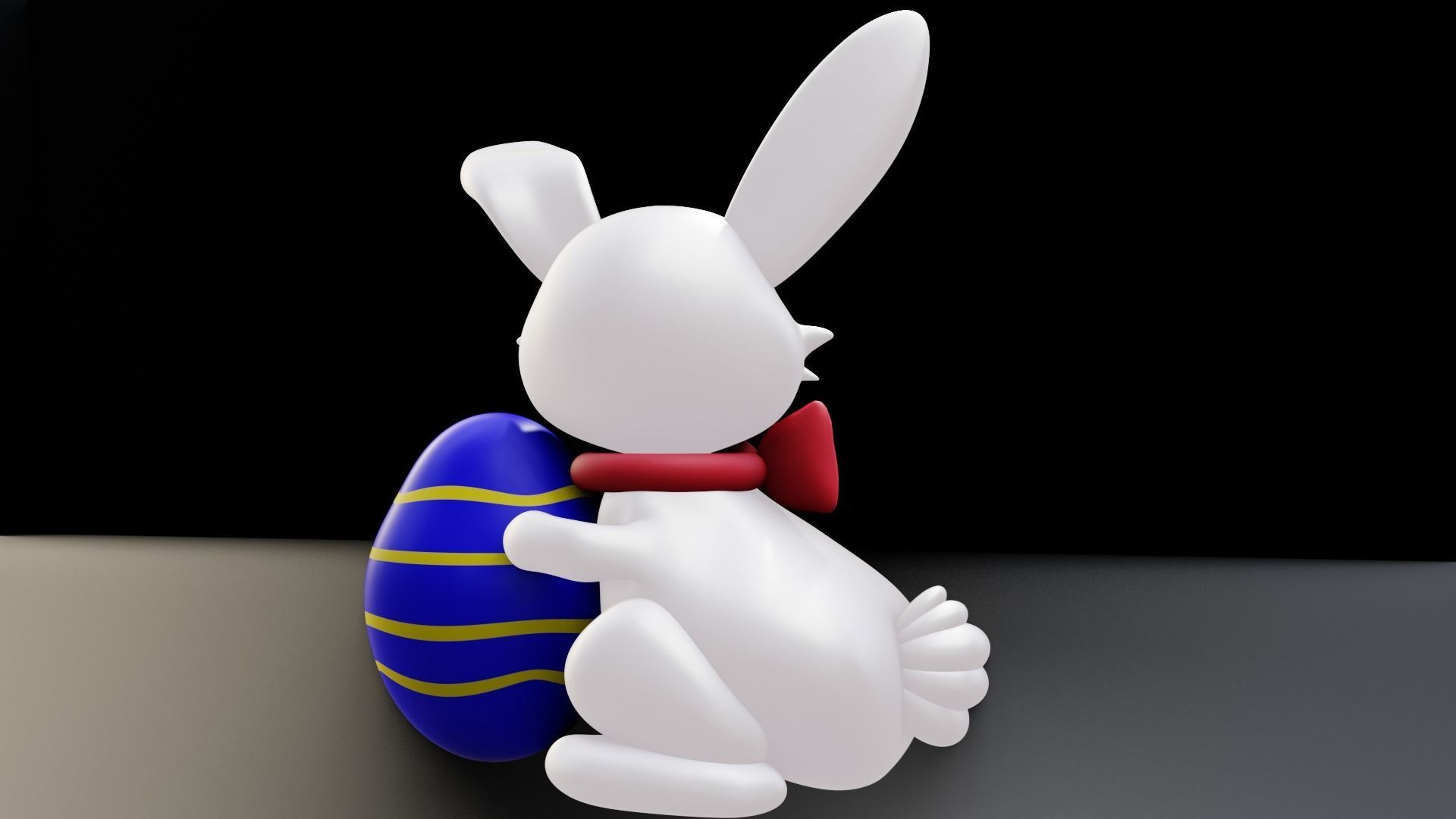 adorable Easter bunny  3D model_4