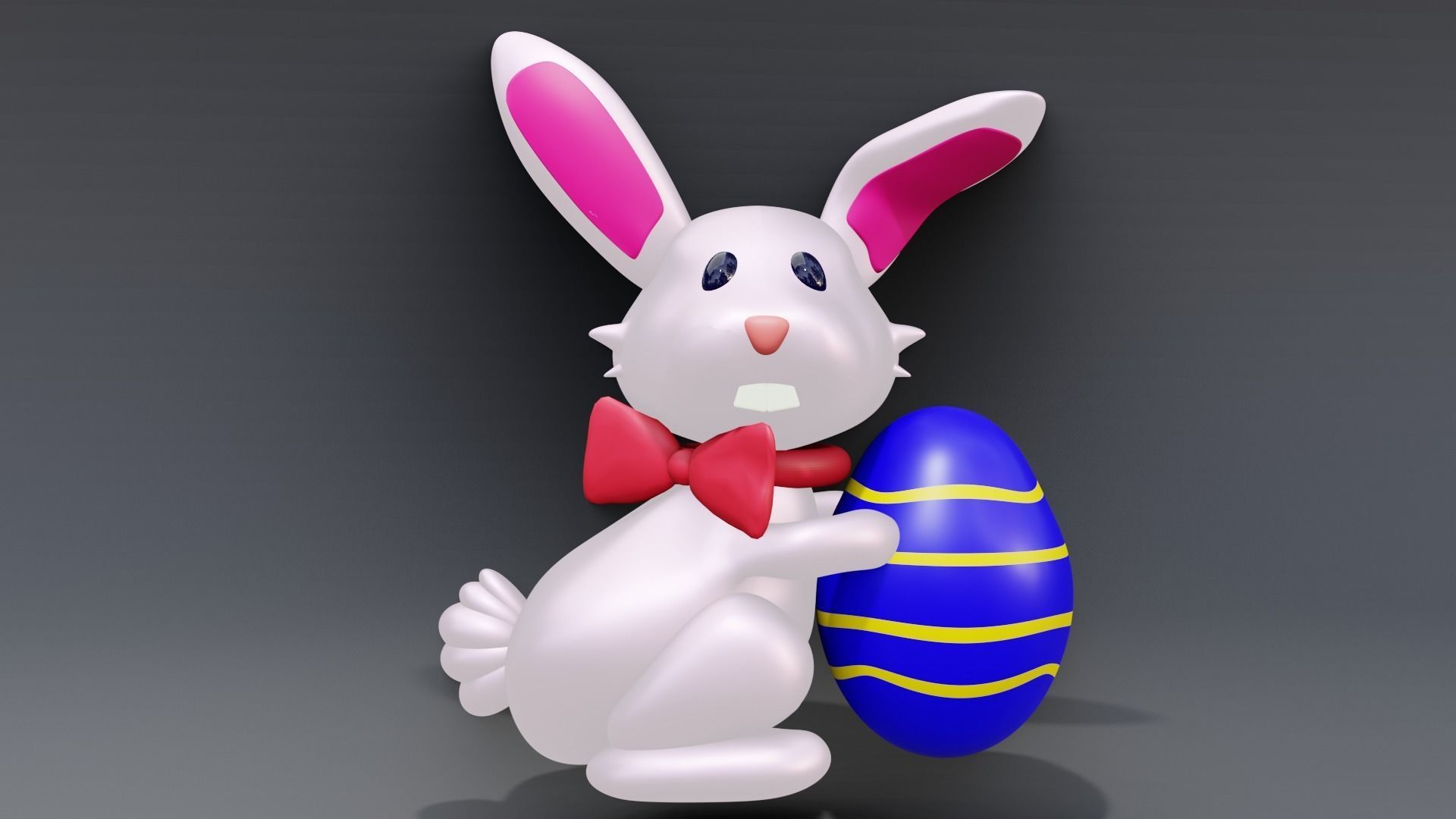 adorable Easter bunny  3D model_6