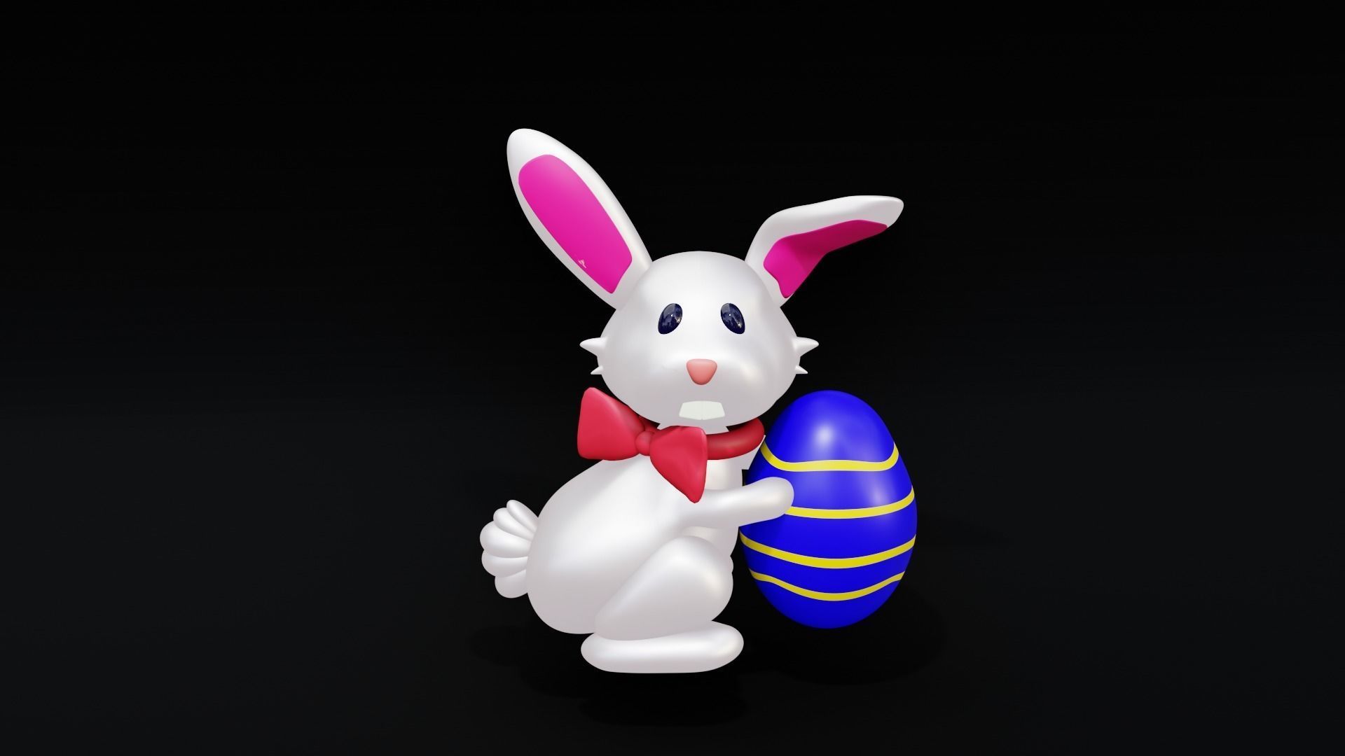 adorable Easter bunny  3D model_1