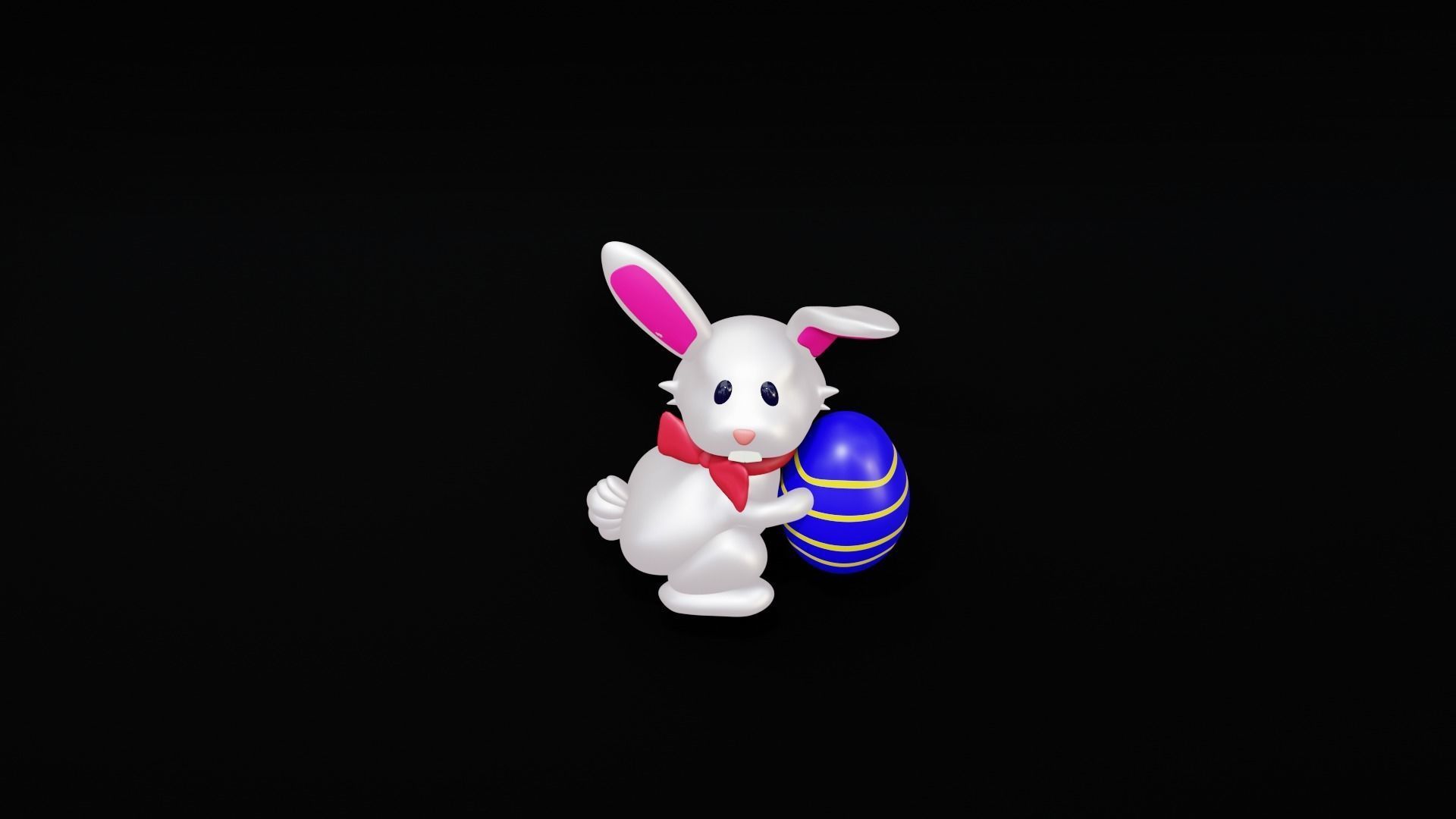 adorable Easter bunny  3D model_3