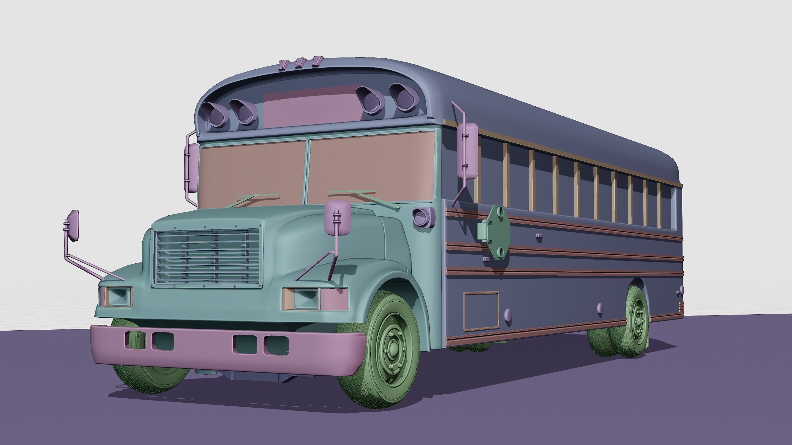 shcool bus 3D model_3