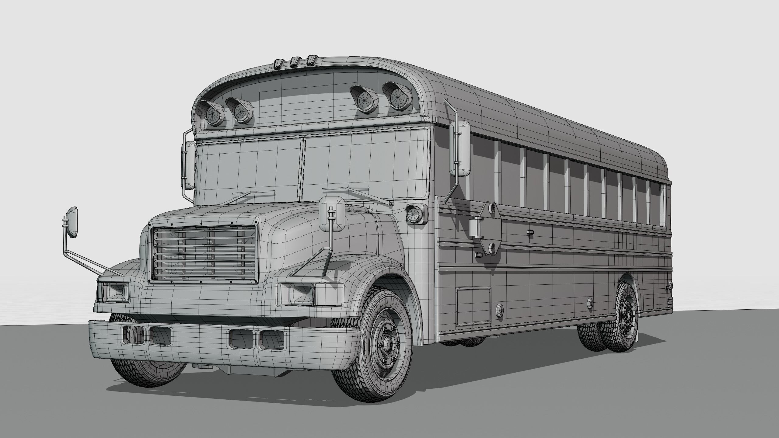 shcool bus 3D model_2