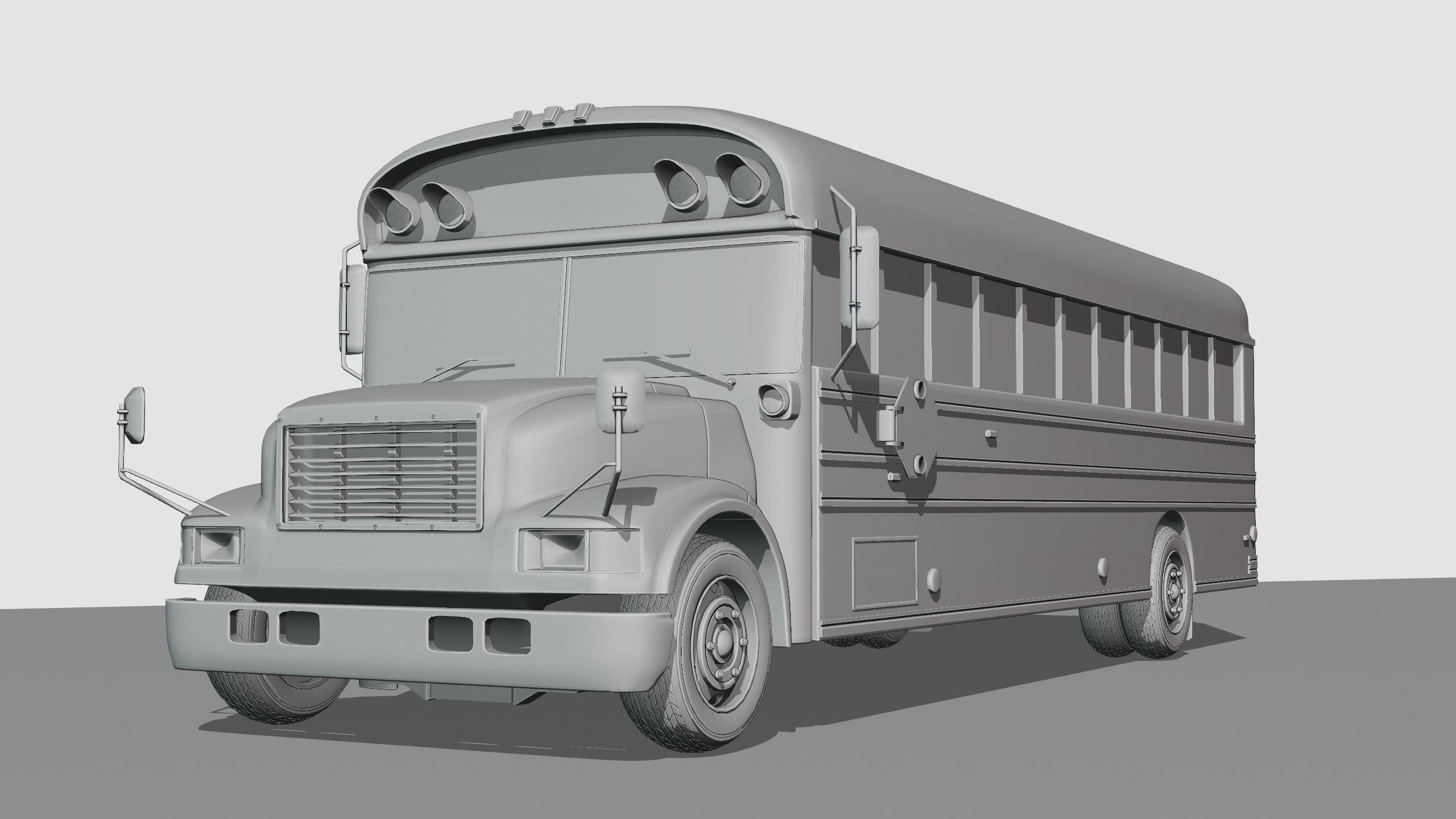 shcool bus 3D model_1