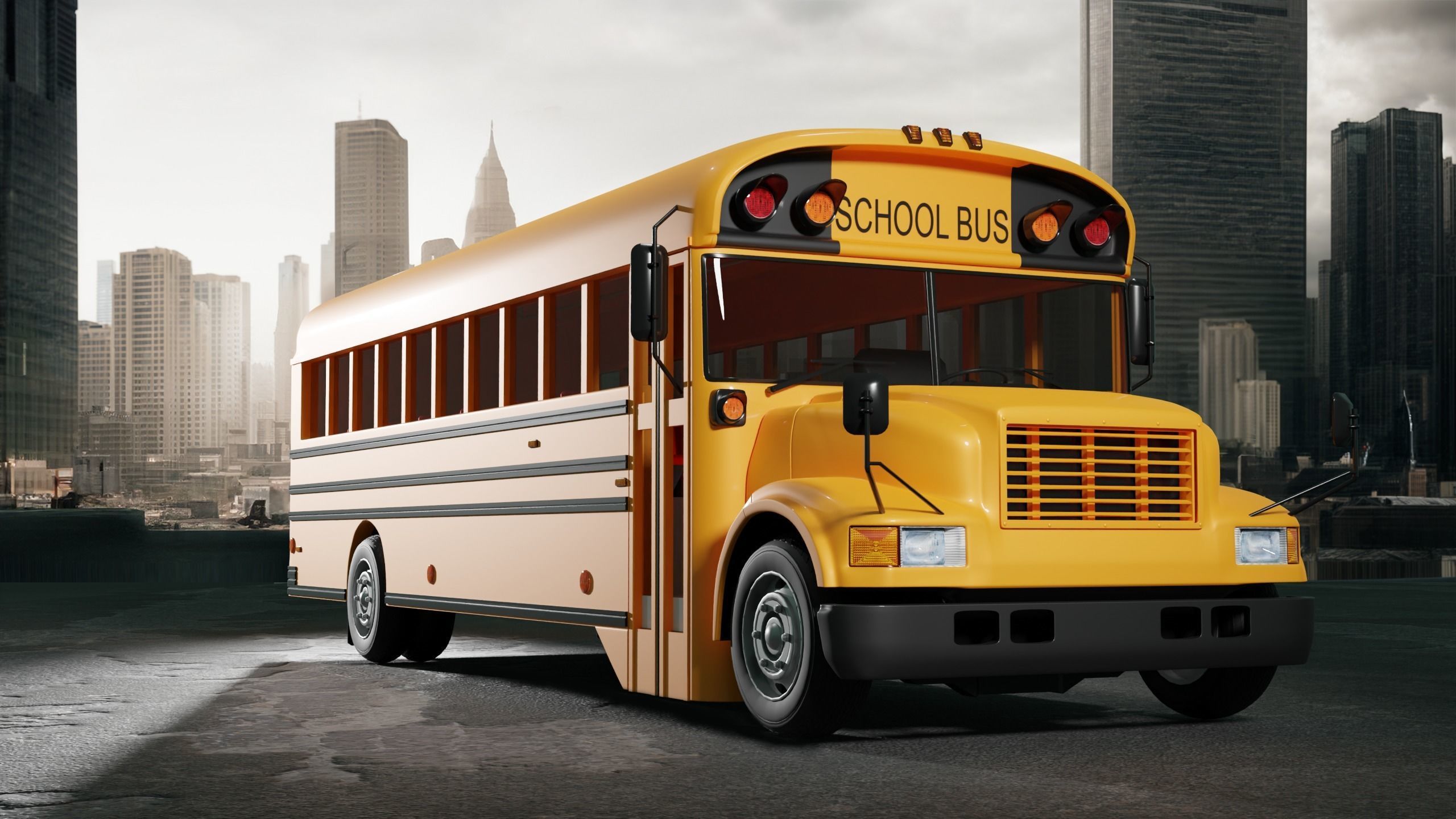 shcool bus 3D model_4