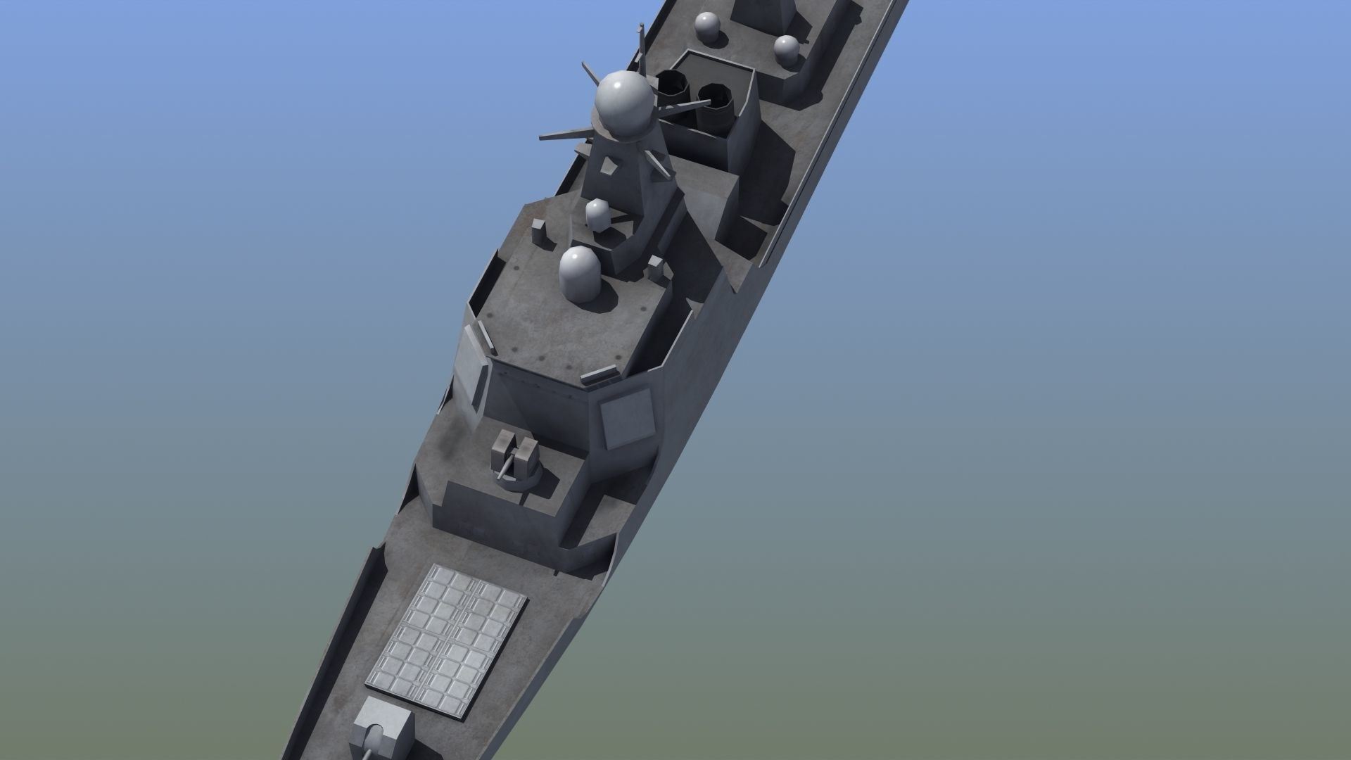 Type052D Destroyer LOD Low-poly 3D model_5