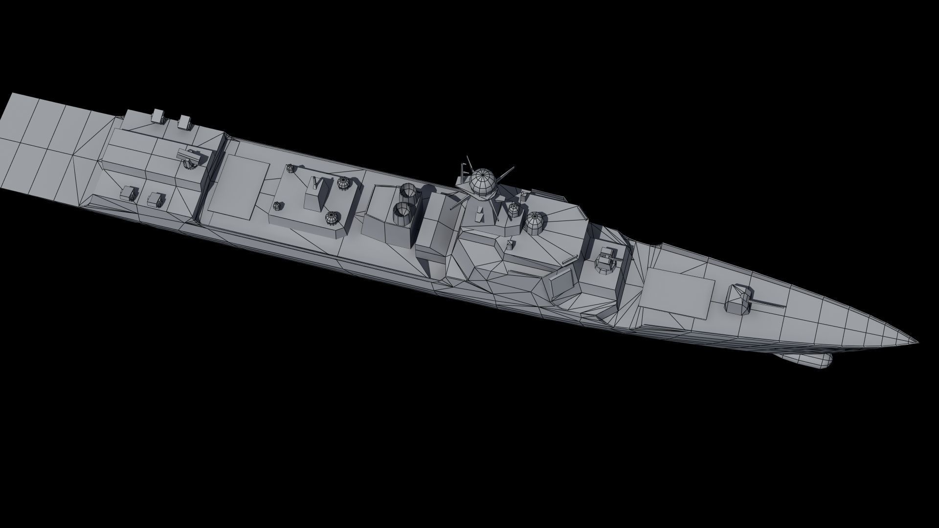 Type052D Destroyer LOD Low-poly 3D model_23