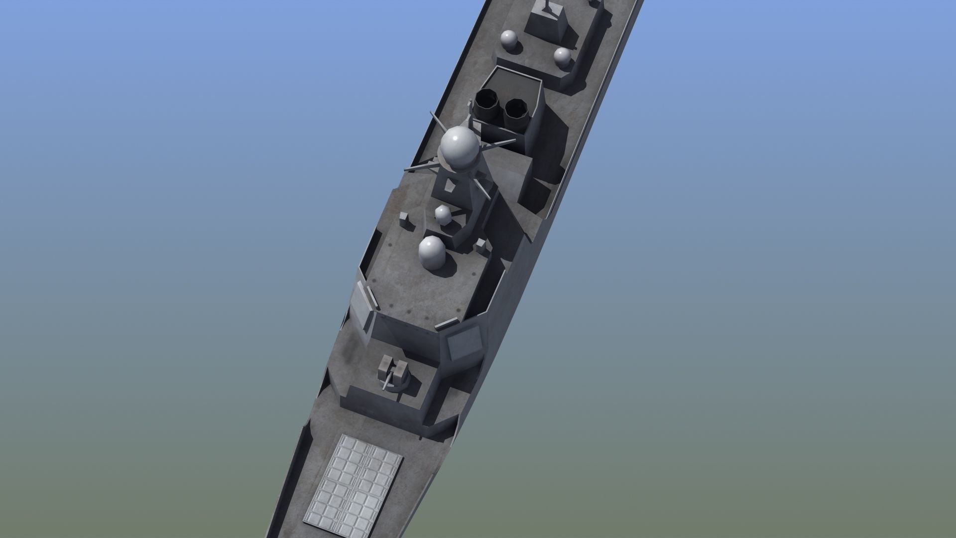 Type052D Destroyer LOD Low-poly 3D model_3