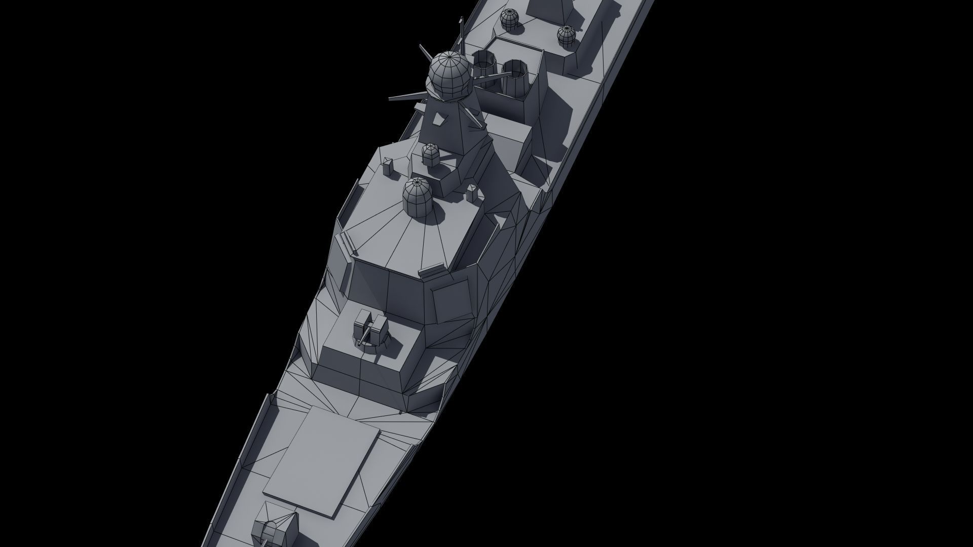 Type052D Destroyer LOD Low-poly 3D model_24