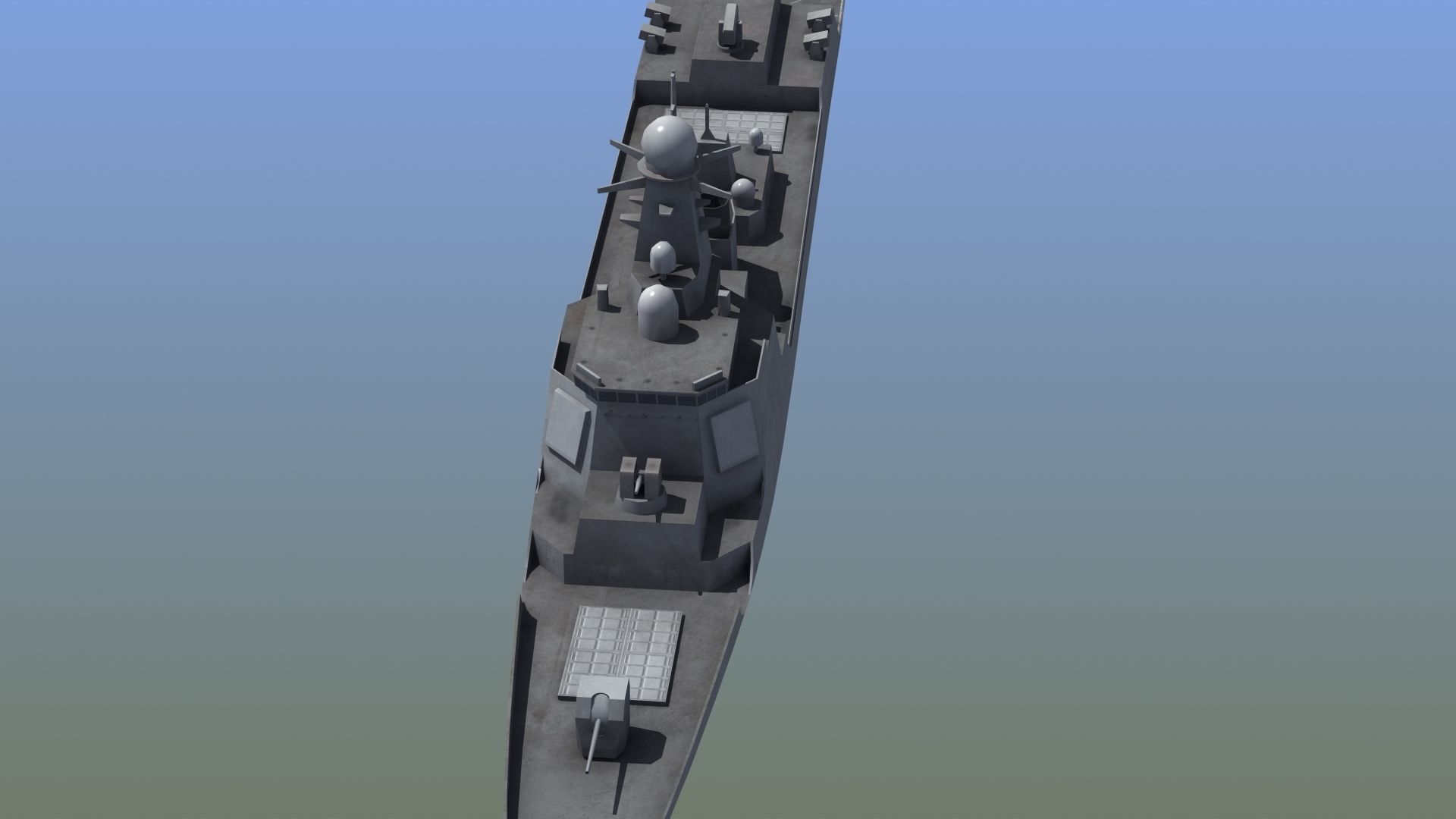 Type052D Destroyer LOD Low-poly 3D model_1