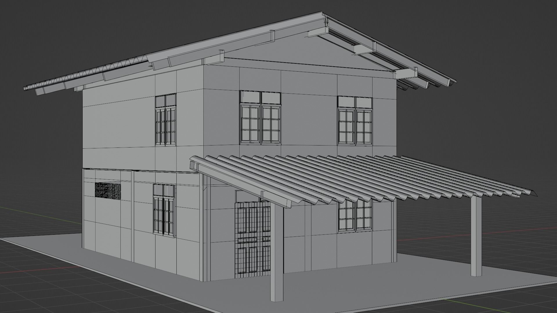 Thai house 3D model_3