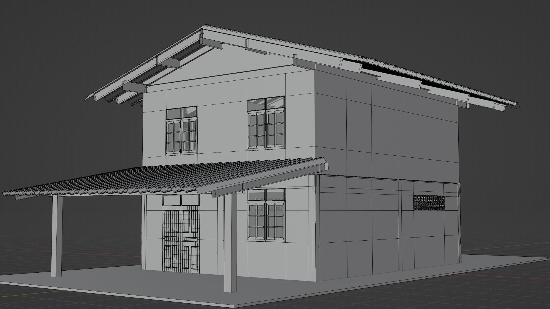 Thai house 3D model_4