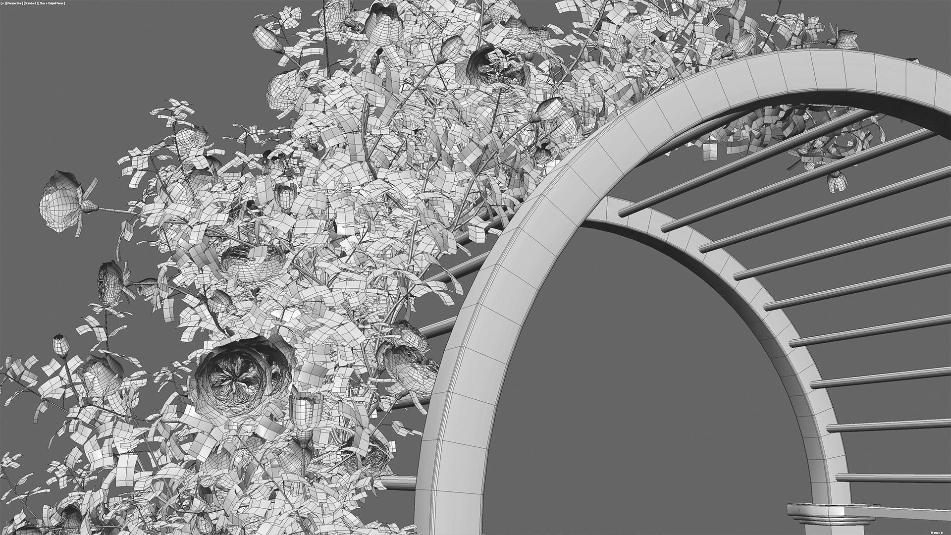 Climbing Rose - Rose Gate 3D model_10