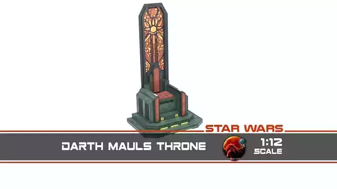 Darth Mauls Throne 1-12 Scale Blackseries 3D print model