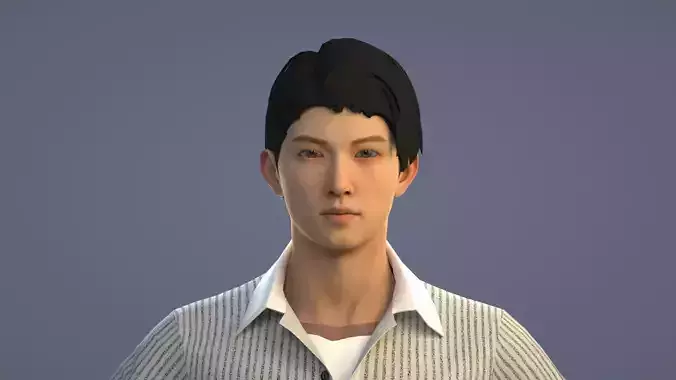 Handsome Uncle Big Brother Pretty Boy Realistic Character Father 3D model