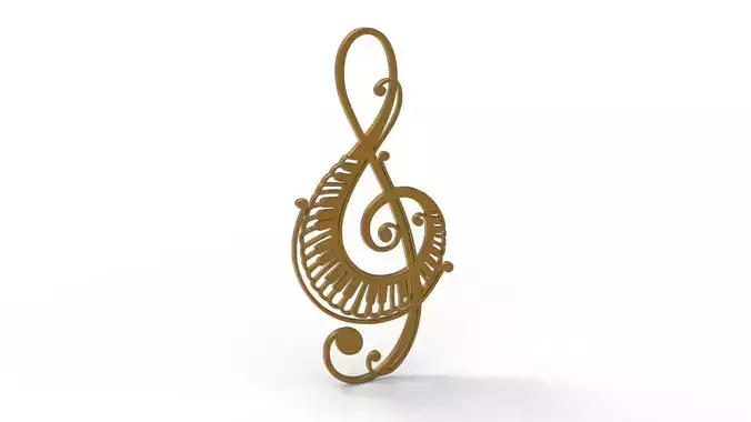 Piano Music Note 3D print model