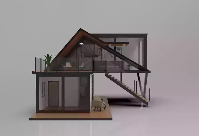 wooden House 3D model