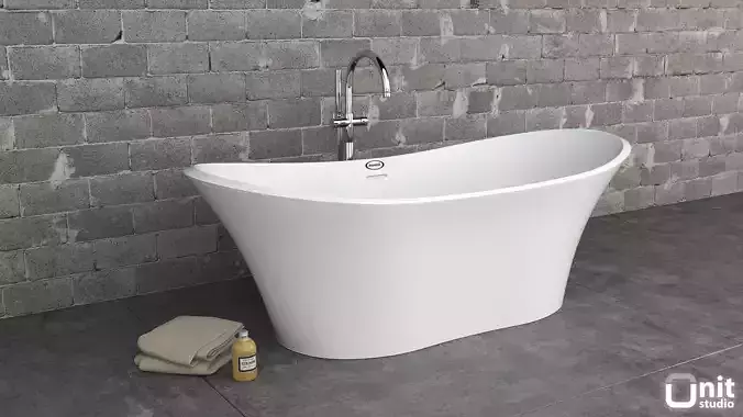 Jacuzzi Infinito Bathtub with floor standing faucet