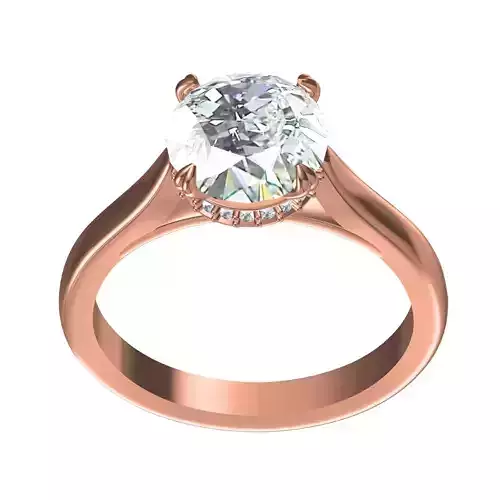 Round Diamond Solitaire Ring for Women