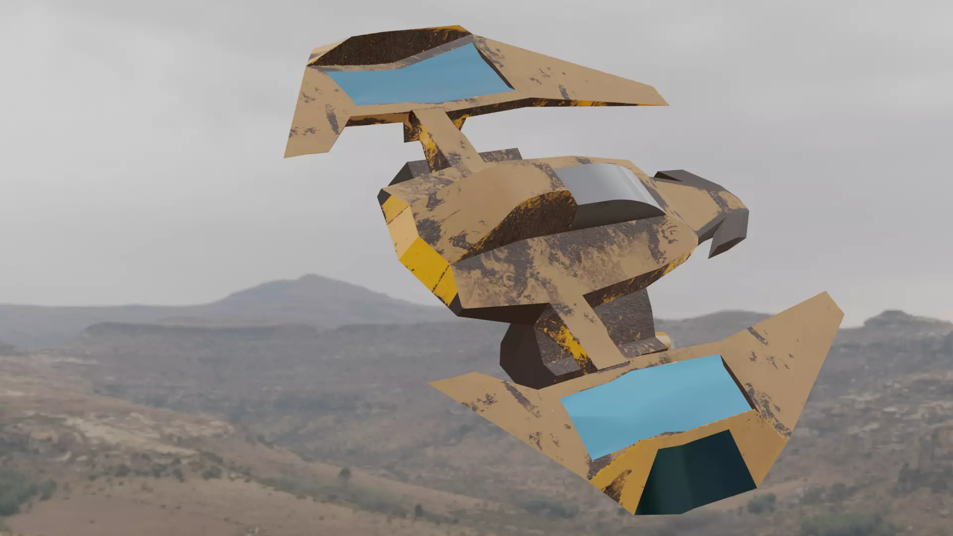 Spaceship is a low Poly classical design perfect for space Free low-poly 3D model