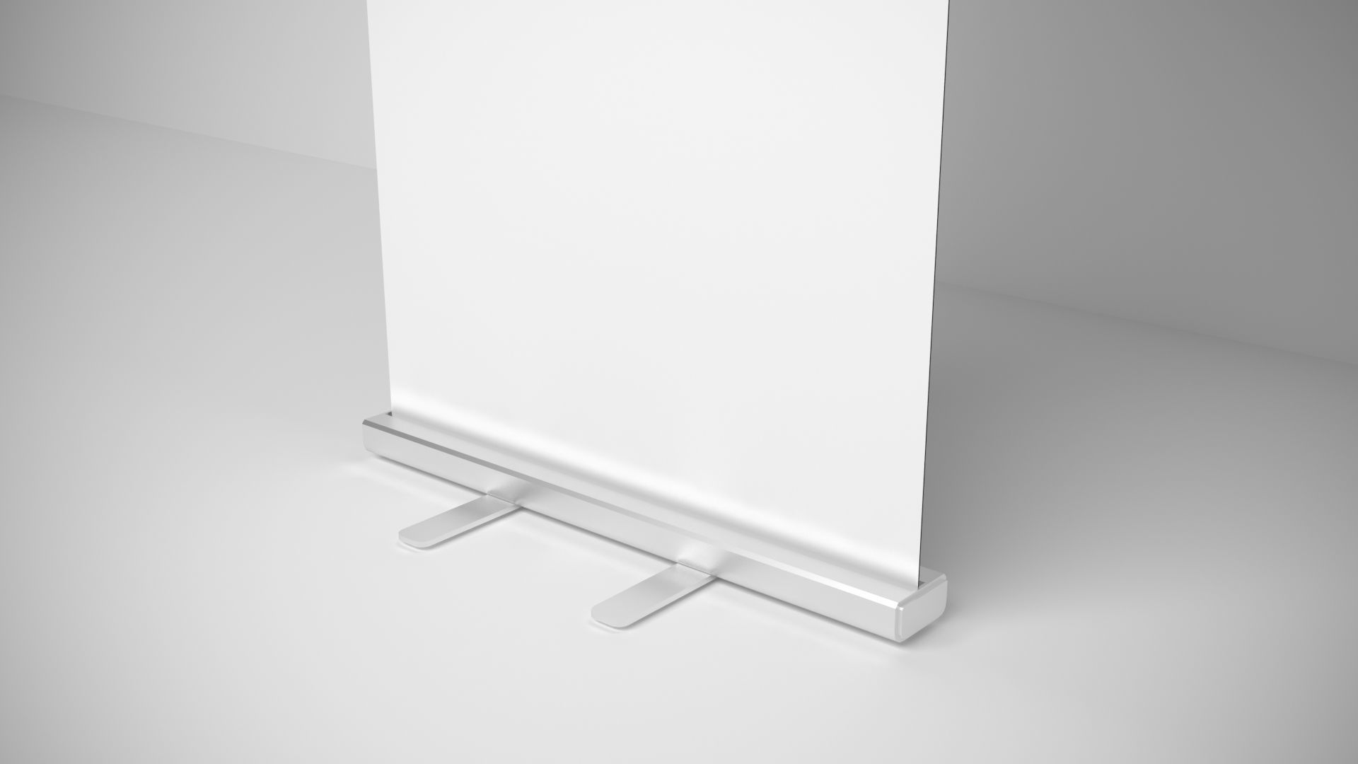 Banner Roll-Up Stand  3D model_3