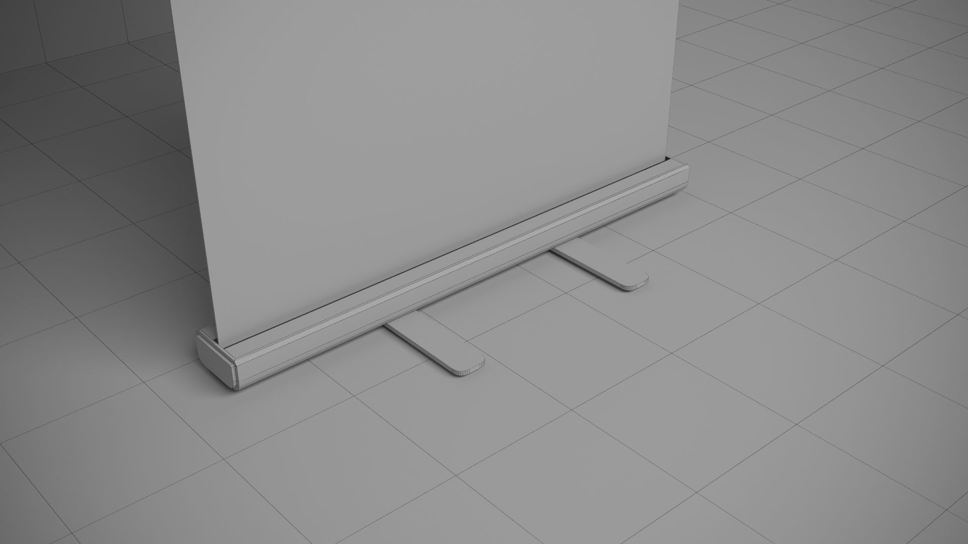 Banner Roll-Up Stand  3D model_5