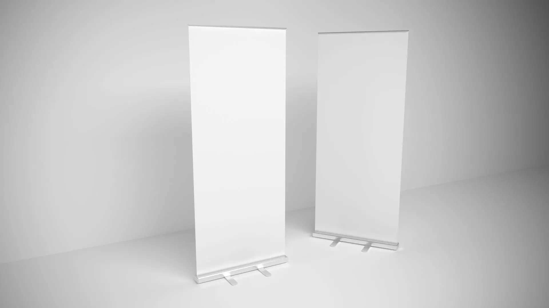 Banner Roll-Up Stand  3D model_0