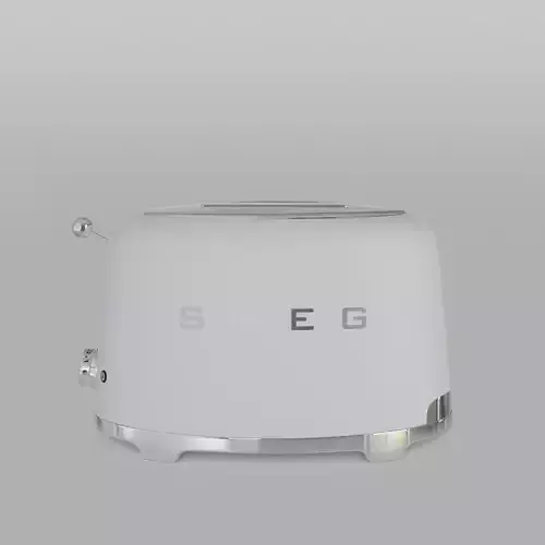 Retro Toaster 2 slices White Low-poly 3D model