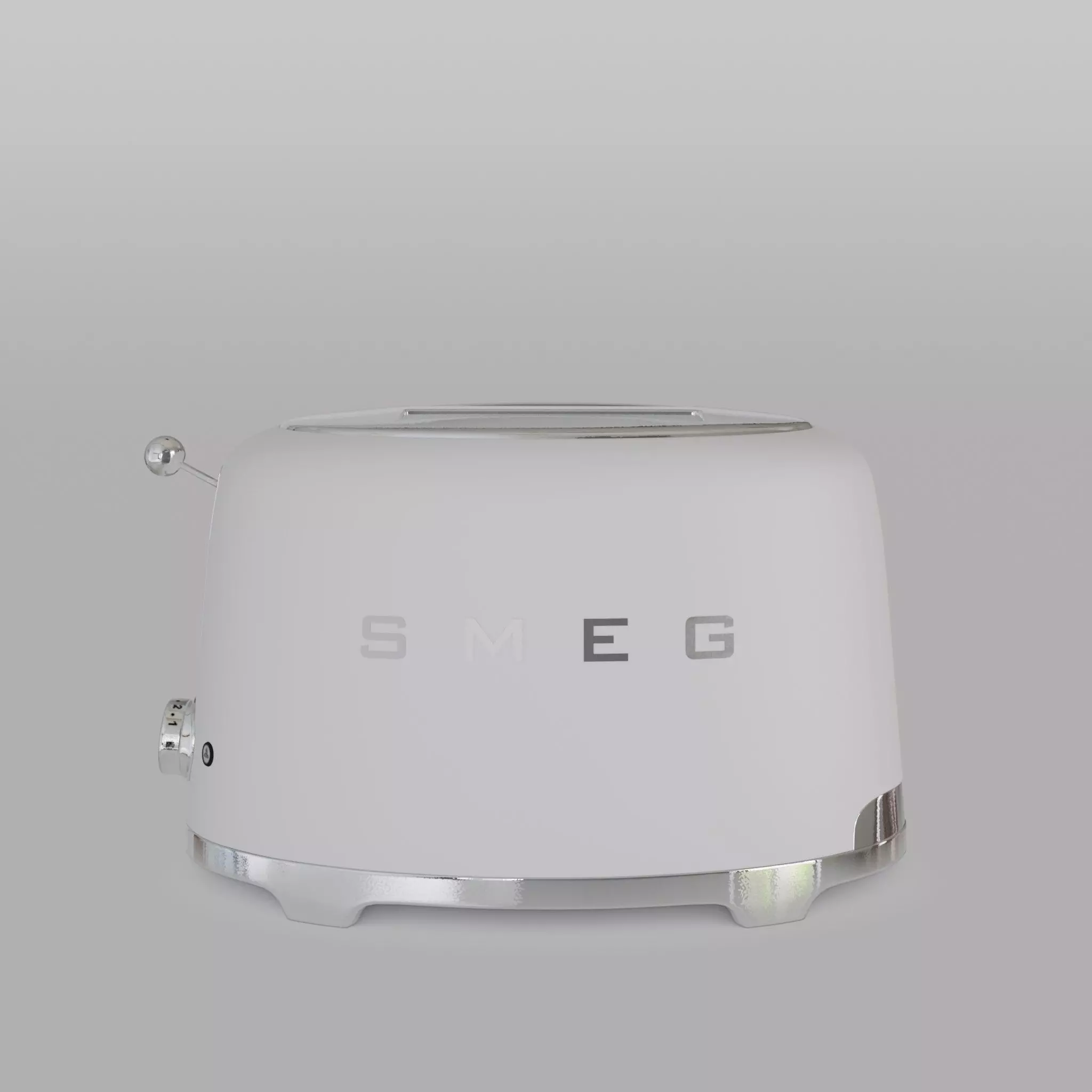 Retro Toaster 2 slices White Low-poly 3D model