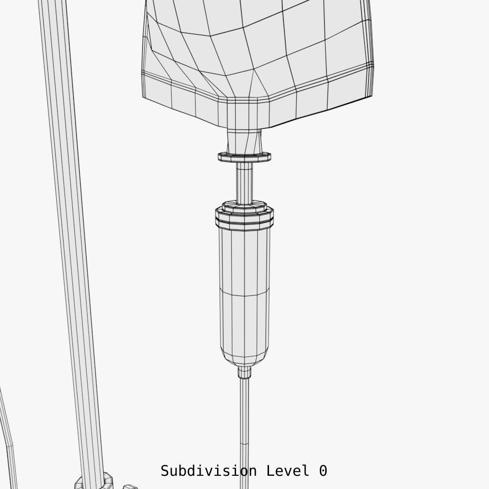 IV stand 3D model_8