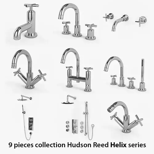 Bathroom Faucets Collection Hudson Reed Helix 3D model
