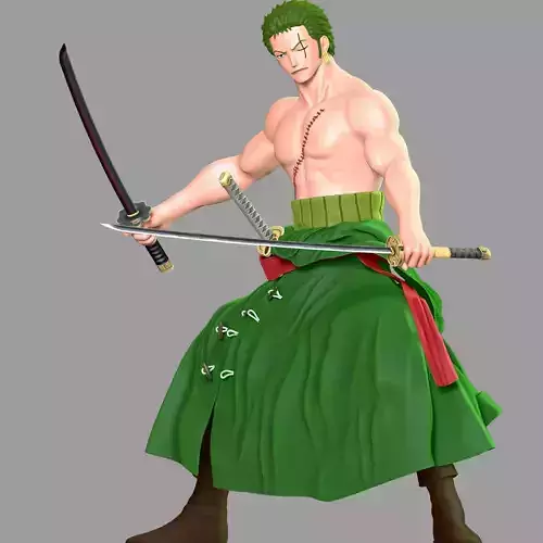 Roronoa Zoro Fanart 3D print model
