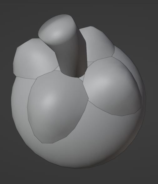 Low Poly Mangosteen 3D Model Low-poly 3D model_7