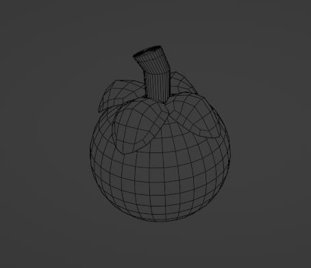 Low Poly Mangosteen 3D Model Low-poly 3D model_3