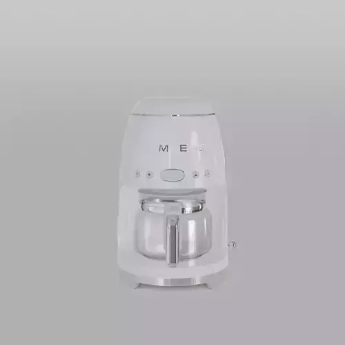Retro Coffee Maker White Low-poly 3D model