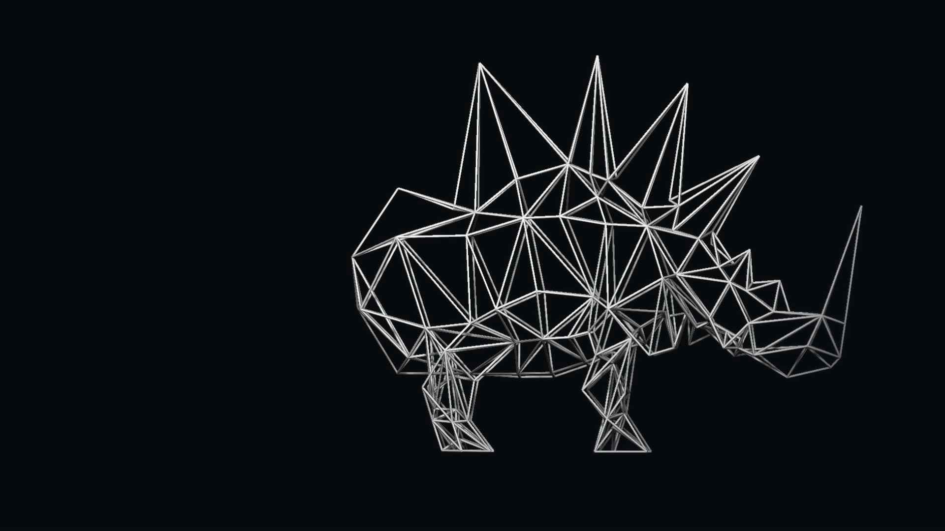 Animal abstract Low-poly 3D model_7