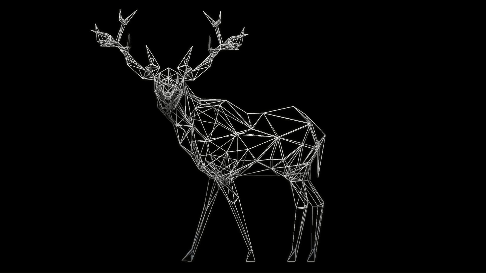 Animal abstract Low-poly 3D model_5